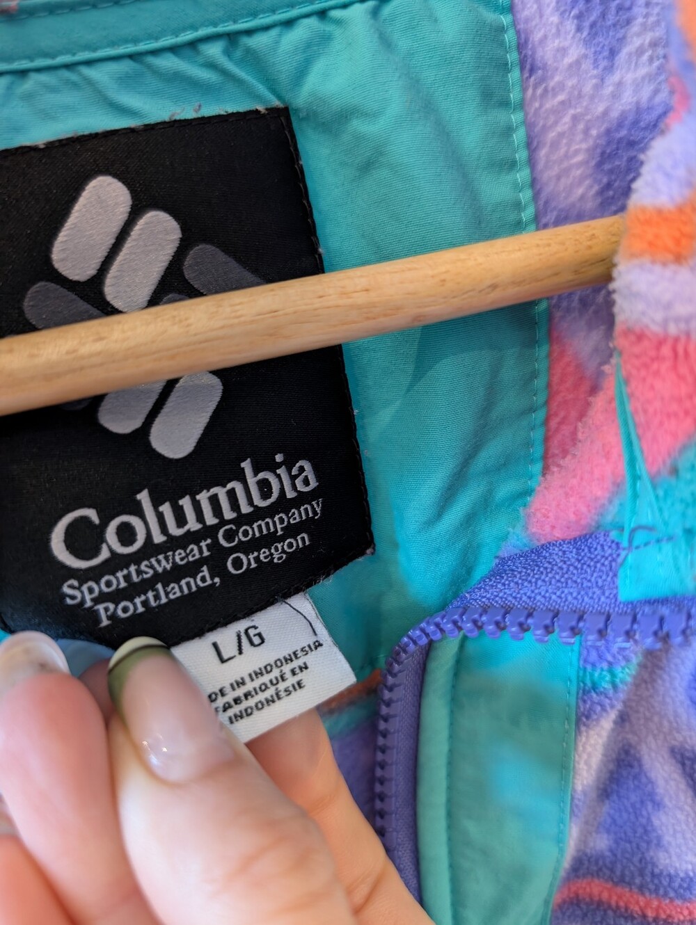 Columbia Back Bowl Lightweight Fleece Zip Up Jacket - Picture 8 of 8
